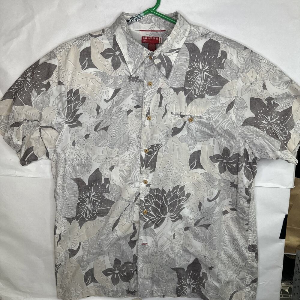Guess Men's Vintage Flower Dress Shirt Size XL